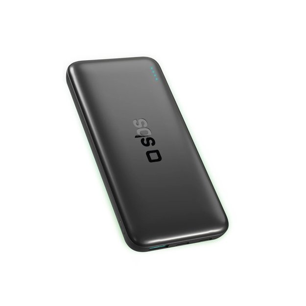 SBS Infinity Power Bank 10000mAh 10W LiFePo₄ USB-A USB-C - Black