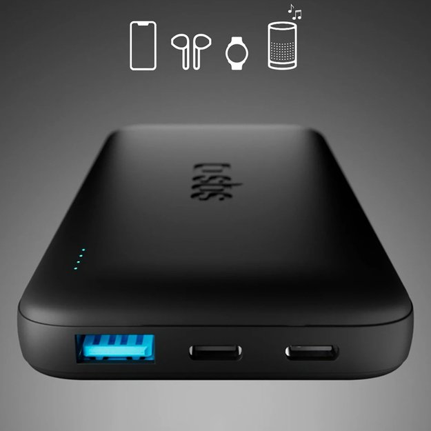 SBS Infinity Power Bank 10000mAh 10W LiFePo₄ USB-A USB-C - Black 5