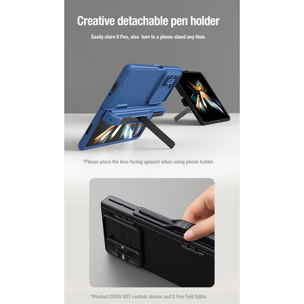 Nillkin CamShield Fold Case for Samsung Galaxy Z Fold 5 with additional stylus holder - black 10