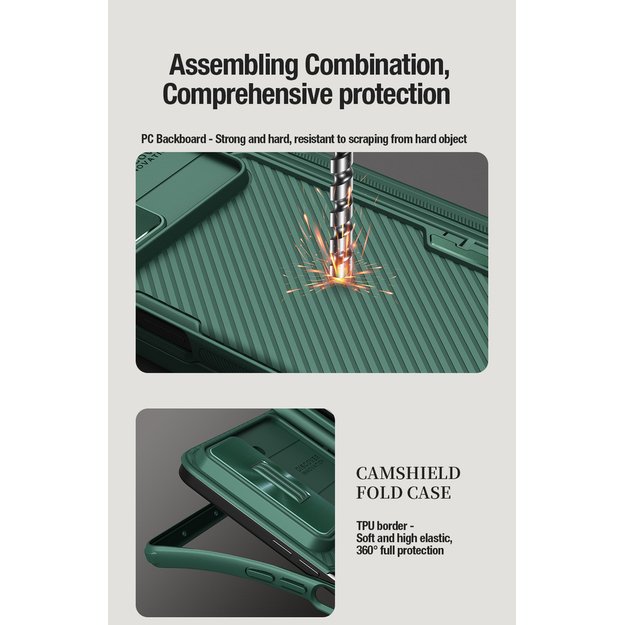 Nillkin CamShield Fold Case for Samsung Galaxy Z Fold 5 with additional stylus holder - black 6