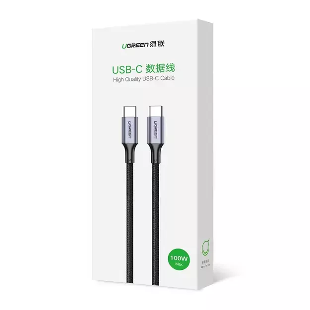 Ugreen US316 70429 USB-C - USB-C PD QC FCP Cable 100W 5A 480Mb/s 2m - Gray 14