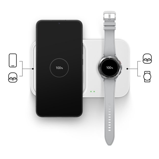 Samsung Wireless Charger Duo EP-P5400BWEGEU inductive charger 15W - white 8