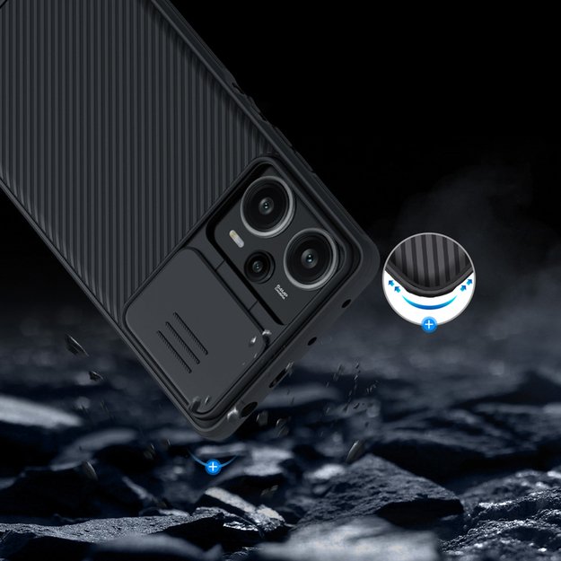 Xiaomi Redmi Note 12 Turbo / Xiaomi Poco F5 Armored Case with Nillkin CamShield Pro Case - Black 12