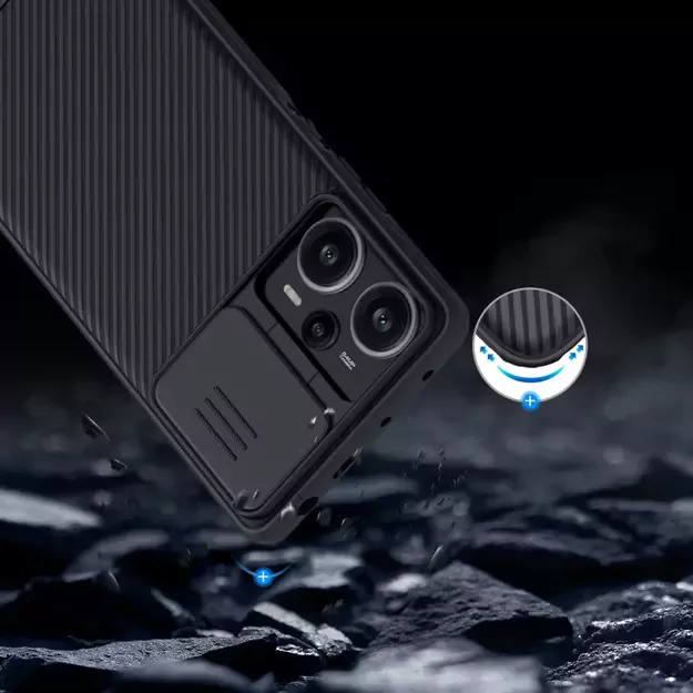 Xiaomi Redmi Note 12 Turbo / Xiaomi Poco F5 Armored Case with Nillkin CamShield Pro Case - Black 30