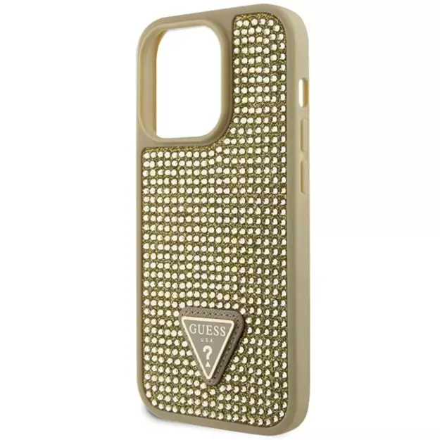 Guess GUHCP14LHDGTPD iPhone 14 Pro 6.1  gold/gold hardcase Rhinestone Triangle 5
