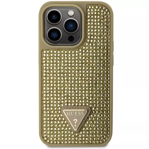 Guess GUHCP14LHDGTPD iPhone 14 Pro 6.1  gold/gold hardcase Rhinestone Triangle 2