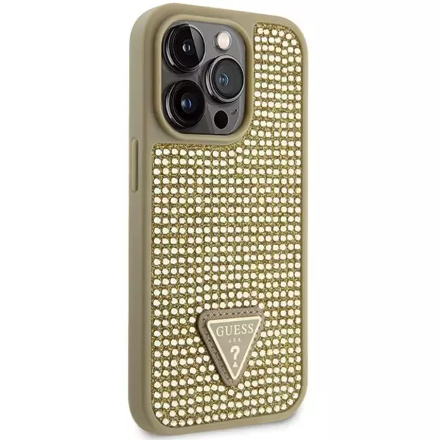 Guess GUHCP14LHDGTPD iPhone 14 Pro 6.1  gold/gold hardcase Rhinestone Triangle 3
