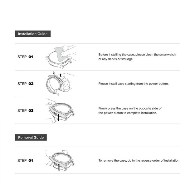 Ringke Slim 2-pack Case for Samsung Galaxy Watch 8 44mm - Transparent-Matte Black 5