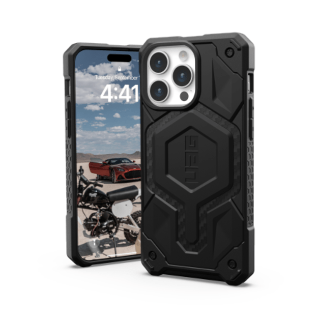 UAG Monarch Pro case with MagSafe for iPhone 15 Pro Max - black carbon 1