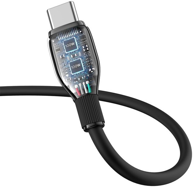 Baseus Pudding Series USB-C Cable - USB-C 100W 1.2m - Black 3