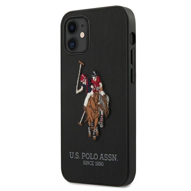 US Polo USHCP12SPUGFLBK iPhone 12 mini 5,4  czarny/black Polo Embroidery Collection 1
