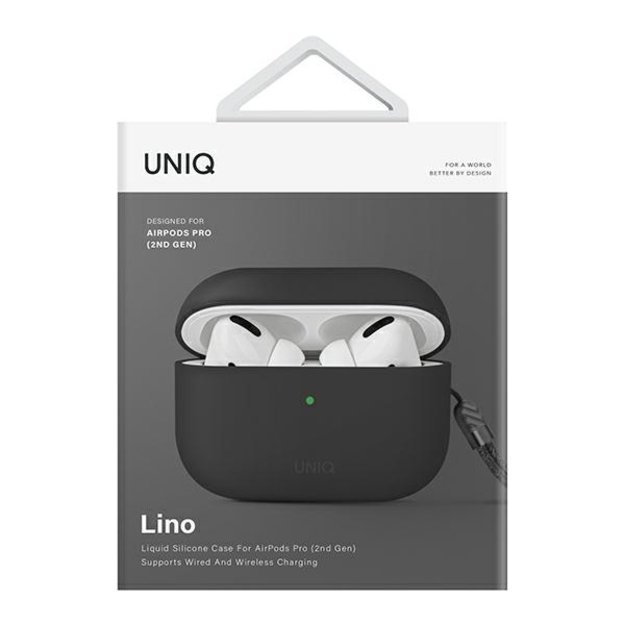 Uniq case for Lino AirPods Pro 2 gen Silicone grey/ash grey 4