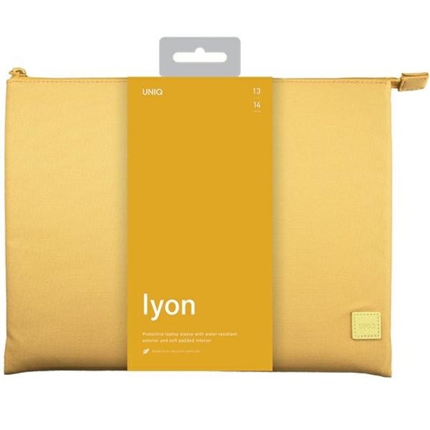Uniq Lyon Waterproof RPET case for a 14&quot  laptop - yellow 2