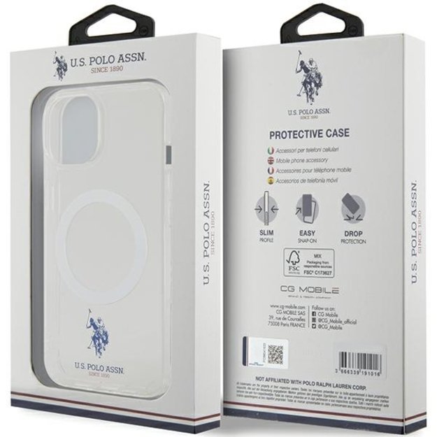 US Polo USHMP15SUCIT iPhone 15 6.1  transparent MagSafe Collection 7