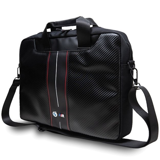 BMW Carbon &amp  Red Stripes bag for a 16&quot  laptop - black 1