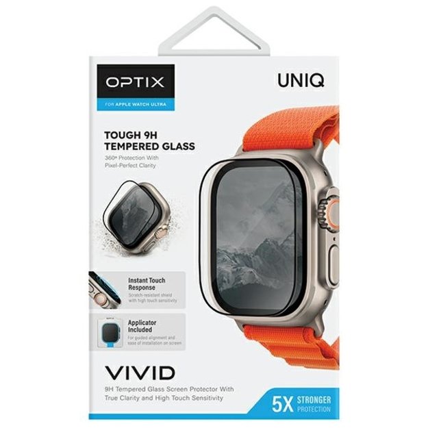 Uniq Optix Vivid glass for Apple Watch Ultra 49mm with applicator 7