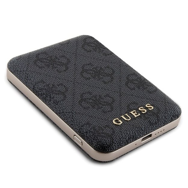 Guess 4G Metal Logo Case Set for iPhone 15 Pro Max + 5000mAh MagSafe Powerbank - Black 9