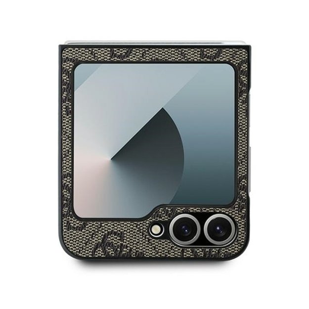 Guess Leather 4G Metal Logo Case for Samsung Galaxy Z Flip 6 - Brown 2