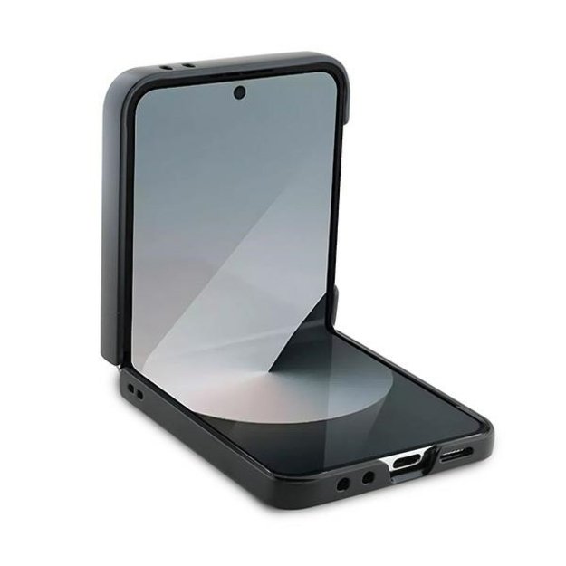 Guess Leather 4G Metal Logo Case for Samsung Galaxy Z Flip 6 - Brown 3