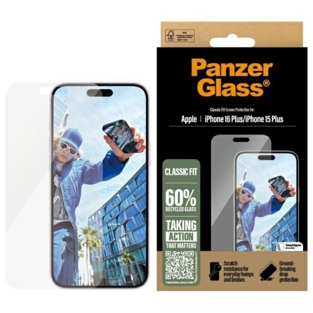PanzerGlass Screen Protector iPhone 16 Plus 6.7&quot  Classic Fit 2875