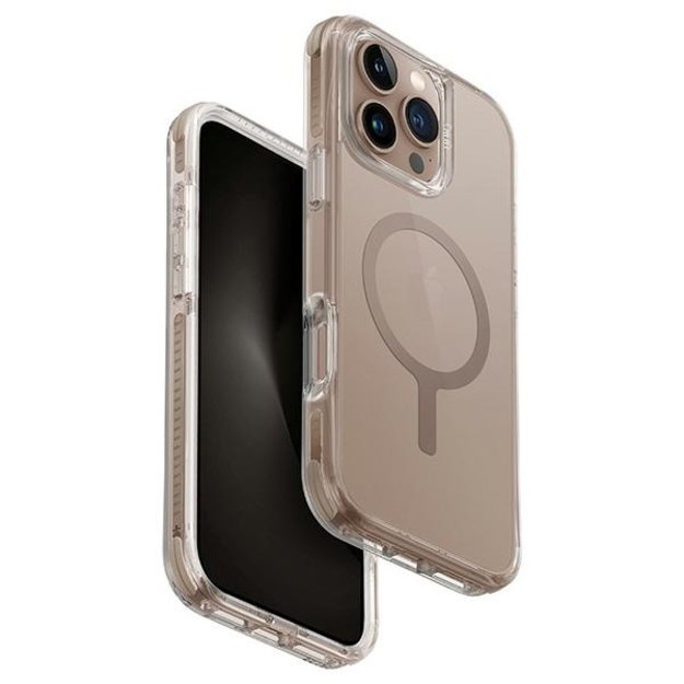 Uniq Combat iPhone 16 Pro 6.3&quot  Magclick Charging case gold/taupe gold