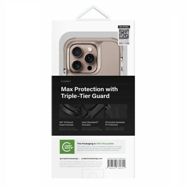 Uniq Combat iPhone 16 Pro 6.3&quot  Magclick Charging case gold/taupe gold 4