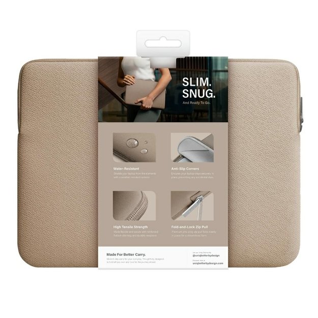 Uniq neoprene laptop Sleeve 14&quot  Cyprus Water-Resistant - brown 6