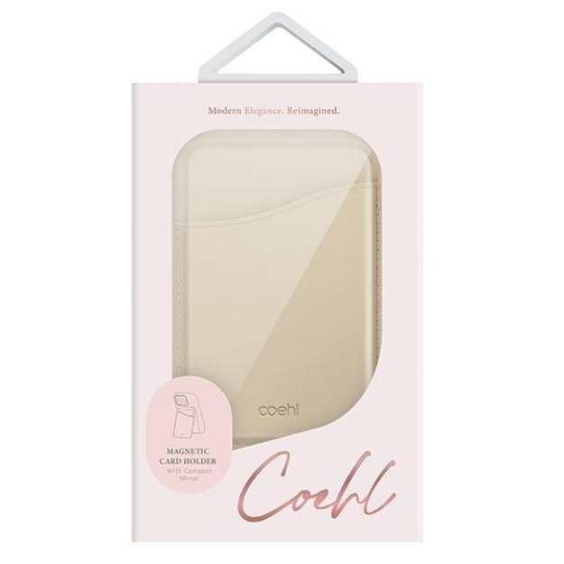 Uniq Coehl Esme Magnetic Wallet with Mirror and Stand Cream 1