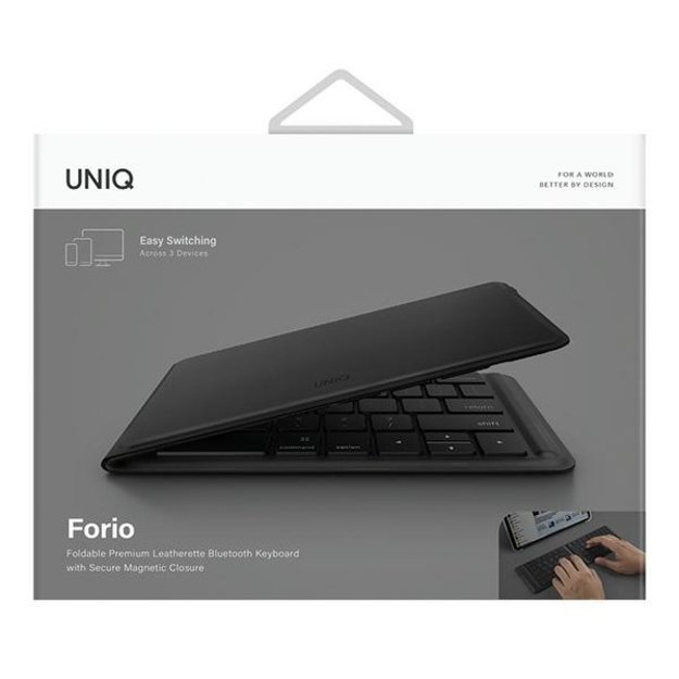 Uniq Forio Foldable Bluetooth Keyboard Black/Midnight Black 1