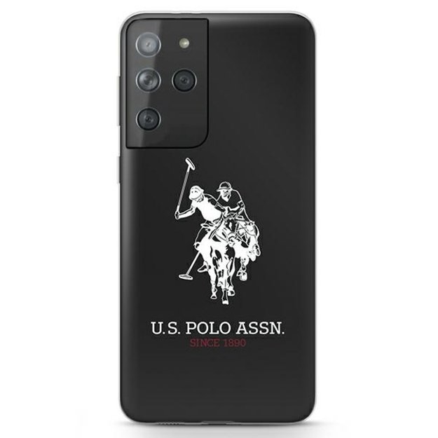 US Polo Shiny Big Logo Case for Samsung Galaxy S21 Ultra - Black