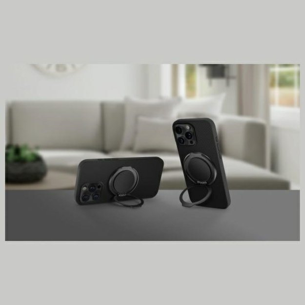 Uniq Gripfit Premium 360 Magnetic Mount&amp Kickstand Magnetic Holder black/carbon black 3