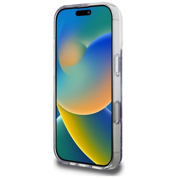 Guess HC Resin Bottom Glitter MagSafe case for iPhone 16 Pro Max - purple 4