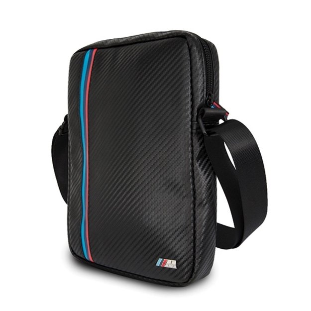 BMW Carbon / Tricolor Stripe 8&quot  Tablet Bag - Black 1