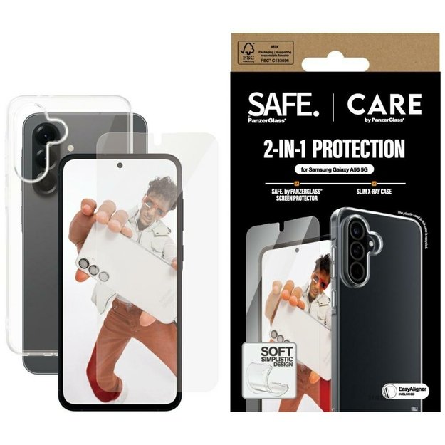CARE by PanzerGlass Fashion 2in1 Case+Glass for Samsung Galaxy A56 5G - transparent