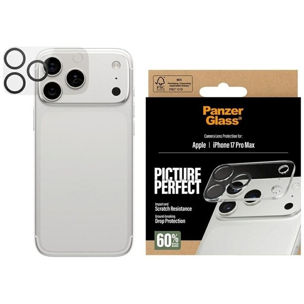PanzerGlass PicturePerfect Tempered Glass Lens Screen Protector for iPhone 17 Pro Max