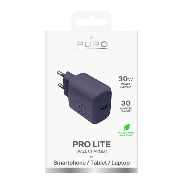 Puro Pro Lite 30W USB-C Wall Charger - Gray 1