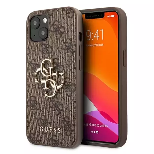 Guess GUHCP13M4GMGBR iPhone 13 6,1  brązowy/brown hardcase 4G Big Metal Logo