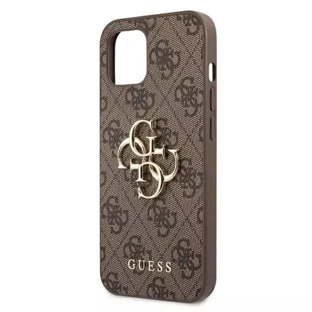 Guess GUHCP13M4GMGBR iPhone 13 6,1  brązowy/brown hardcase 4G Big Metal Logo 5
