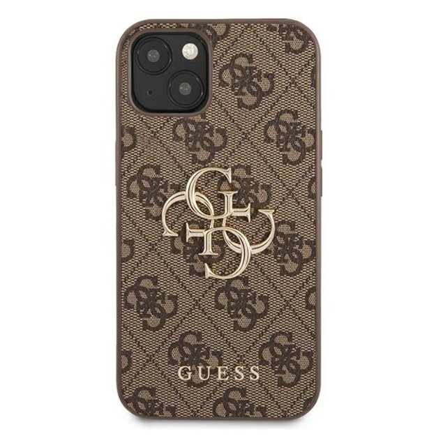 Guess GUHCP13M4GMGBR iPhone 13 6,1  brązowy/brown hardcase 4G Big Metal Logo 9