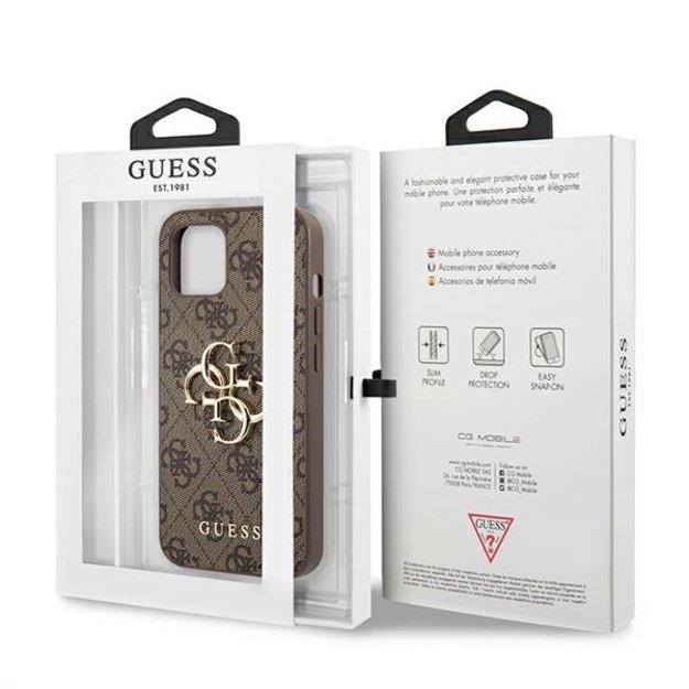 Guess GUHCP13M4GMGBR iPhone 13 6,1  brązowy/brown hardcase 4G Big Metal Logo 14