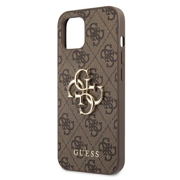 Guess GUHCP13M4GMGBR iPhone 13 6,1  brązowy/brown hardcase 4G Big Metal Logo 12