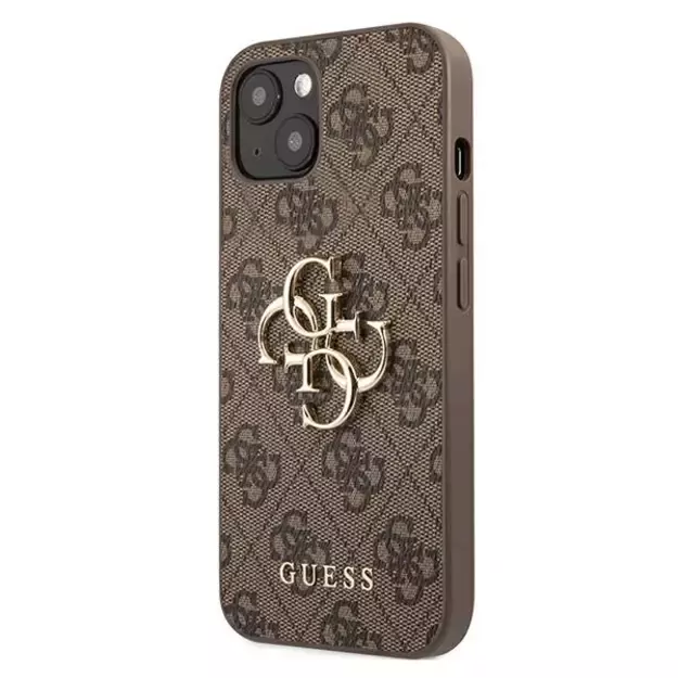 Guess GUHCP13M4GMGBR iPhone 13 6,1  brązowy/brown hardcase 4G Big Metal Logo 1