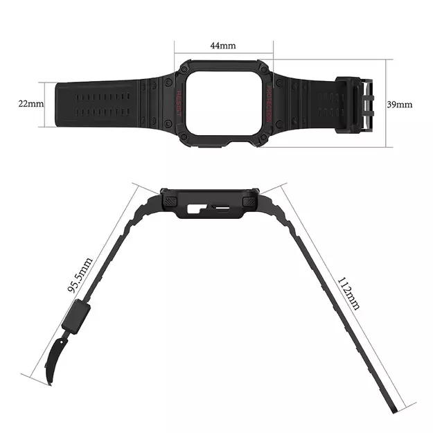Protect Strap Band for Apple Watch 38/40/41mm Armored Case Strap - Pink 4