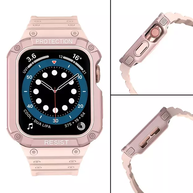 Protect Strap Band for Apple Watch 38/40/41mm Armored Case Strap - Pink 3