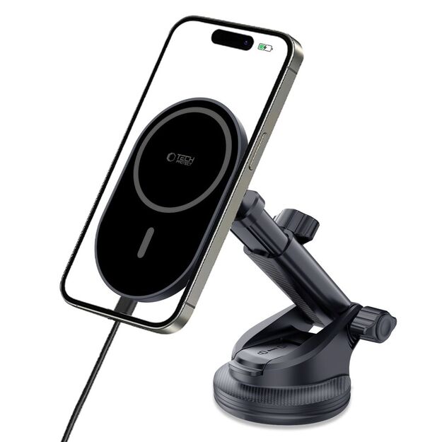 Tech-Protect mm15W-V6 Magnetic MagSafe Car Holder for Cockpit/Windshield/Air Vent - Black 1