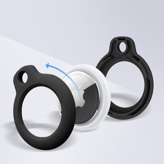 Tech-Protect Rough 4-pack case for Apple AirTag 1 / 2 - black 4