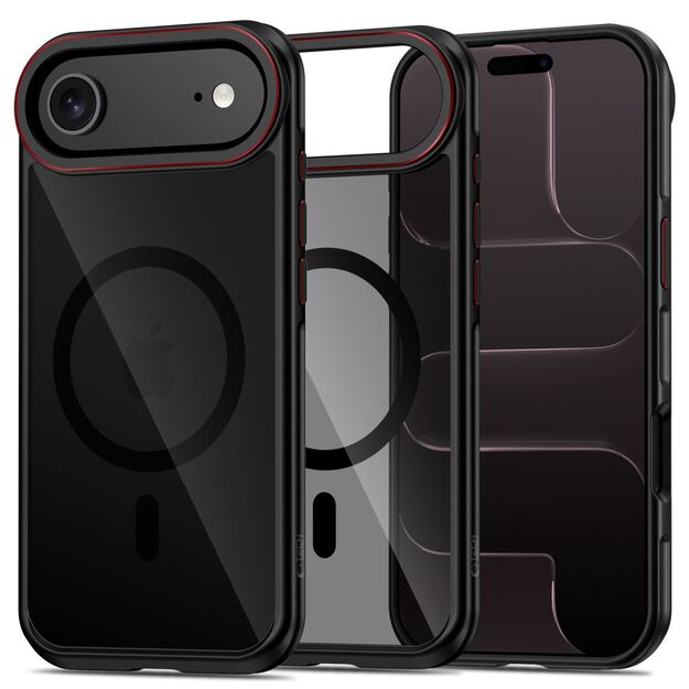 Tech-Protect MagHybrid MagSafe Case for iPhone Air - Black and Red