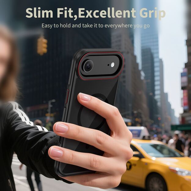 Tech-Protect MagHybrid MagSafe Case for iPhone Air - Black and Red 4