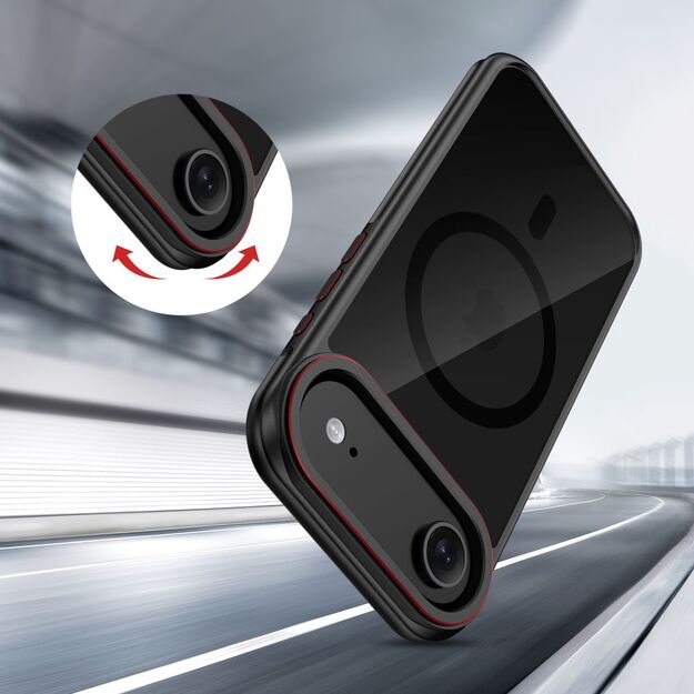 Tech-Protect MagHybrid MagSafe Case for iPhone Air - Black and Red 5