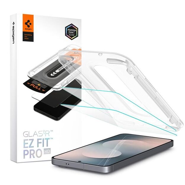 Spigen Glas.tR &quot EZ Fit Pro&quot  Tempered Glass 2-pack for Samsung Galaxy S25 FE